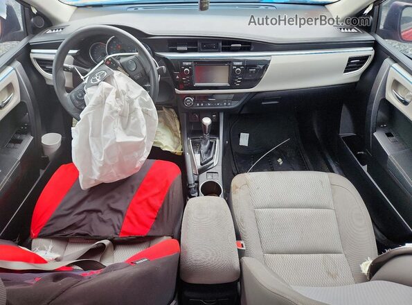 2T1BURHE5GC674825 2016 TOYOTA COROLLA Red Առջևի վահանակի տեսք