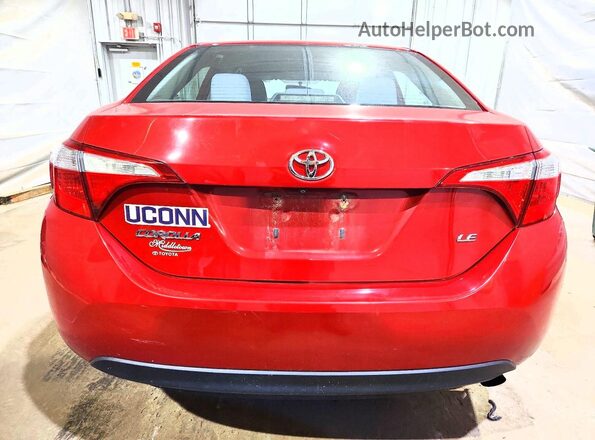2T1BURHE5GC693021 2016 TOYOTA COROLLA Красный Вид сзади
