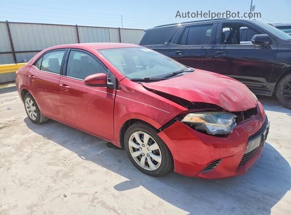2T1BURHE5GC729855 2016 TOYOTA COROLLA Red წინა მარჯვენა
