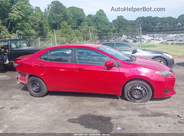 2T1BURHE5JC057111 2018 TOYOTA COROLLA Red Vista interior trasera