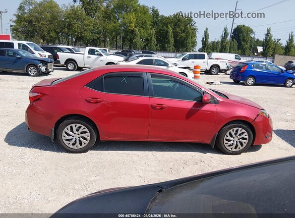 2T1BURHE5KC151698 2019 TOYOTA COROLLA Red Vista interior trasera