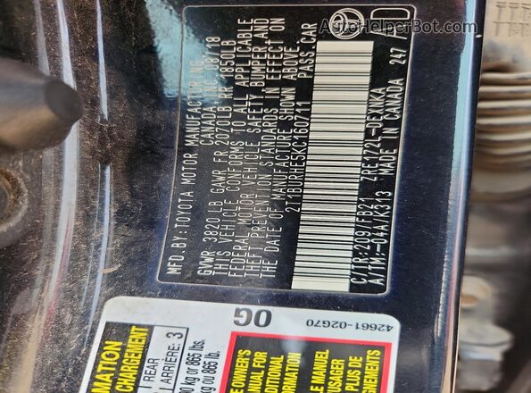 2T1BURHE5KC160711 2019 TOYOTA COROLLA Black Engine compartment view