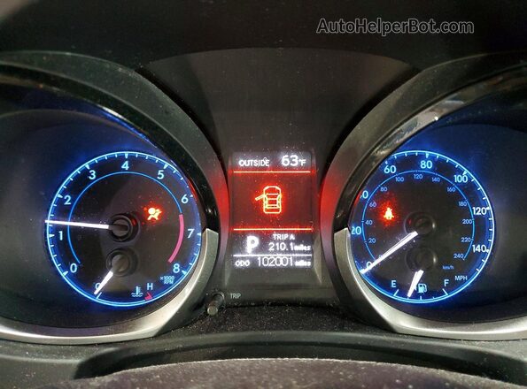 2T1BURHE6GC611104 2016 TOYOTA COROLLA Синий Вид щитка приборов