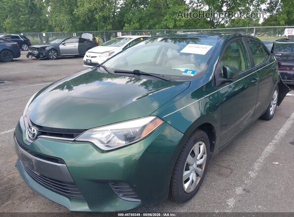 2T1BURHE6GC635225 2016 TOYOTA COROLLA Зеленый Вид спереди