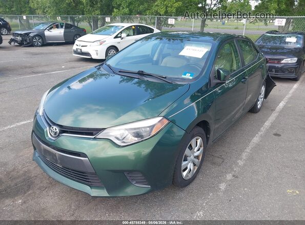 2T1BURHE6GC635225 2016 TOYOTA COROLLA Зеленый Передняя левая четверть