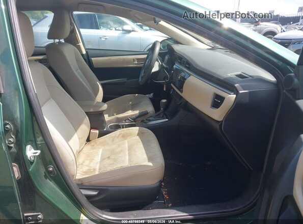 2T1BURHE6GC635225 2016 TOYOTA COROLLA Зеленый Вид салона спереди