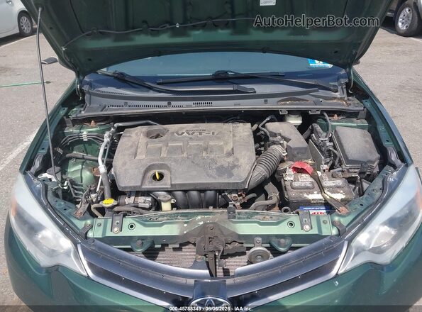 2T1BURHE6GC635225 2016 TOYOTA COROLLA Зеленый Вид сзади