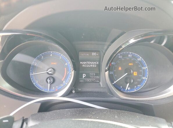 2T1BURHE6GC733896 2016 TOYOTA COROLLA Blue Սարքավորումների վահանակի տեսք