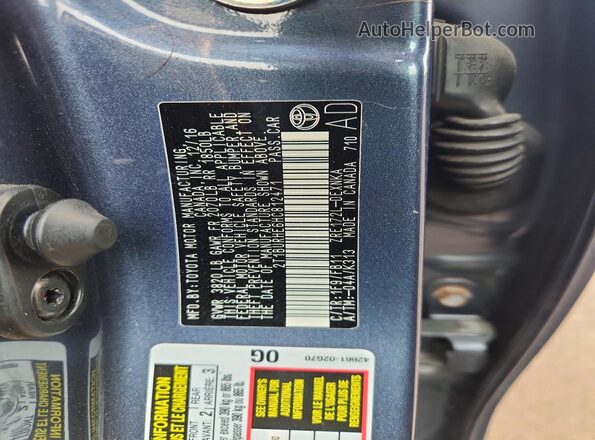 2T1BURHE6HC812471 2017 TOYOTA COROLLA Charcoal Engine compartment view