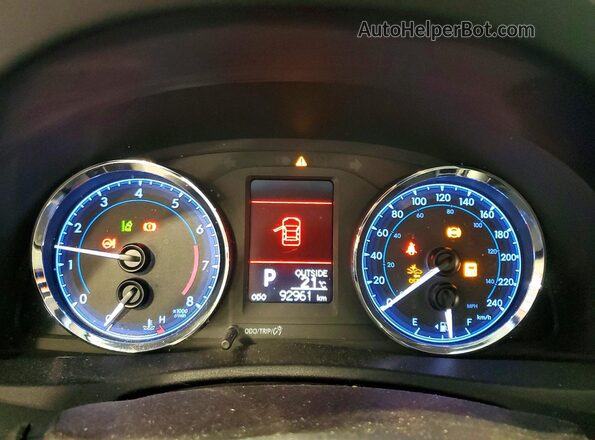 2T1BURHE6HC815743 2017 TOYOTA COROLLA Серебряный Вид щитка приборов