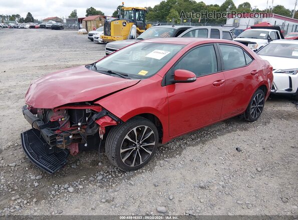 2T1BURHE6HC921013 2017 TOYOTA COROLLA Red Առջևի ձախ երեք քառորդ տեսարան