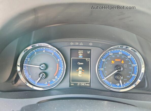 2T1BURHE6HC950298 2017 TOYOTA COROLLA Синий Вид щитка приборов