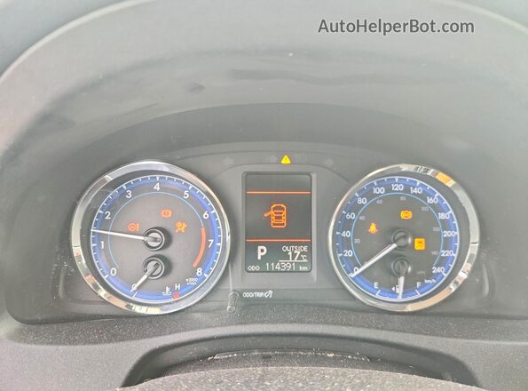 2T1BURHE6JC075505 2018 TOYOTA COROLLA Синий Вид щитка приборов