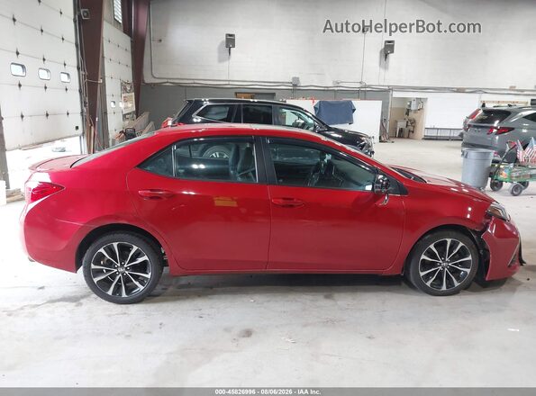 2T1BURHE6JC988913 2018 TOYOTA COROLLA Red Instrument cluster view