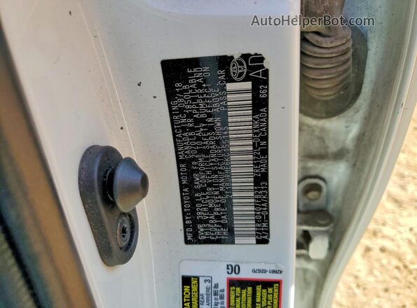 2T1BURHE6KC155145 2019 TOYOTA COROLLA White Widok komory silnika