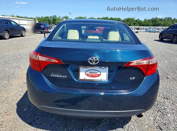 2T1BURHE6KC185536 2019 TOYOTA COROLLA Blue Rear view
