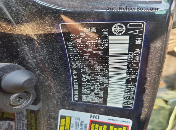 2T1BURHE6KC190302 2019 TOYOTA COROLLA Black Widok komory silnika