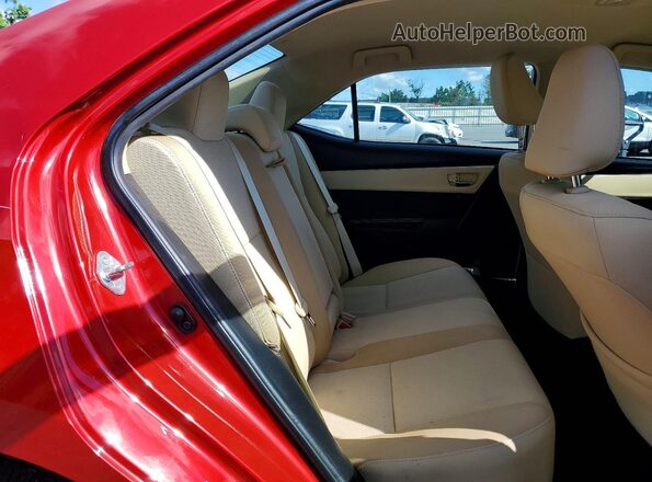 2T1BURHE6KC203825 2019 TOYOTA COROLLA Red Widok tylnych siedzeń