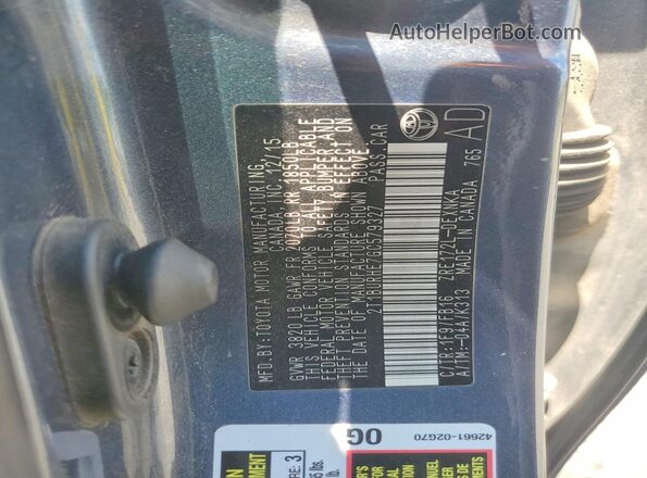 2T1BURHE7GC579327 2016 TOYOTA COROLLA Gray Вид підкапотного простору
