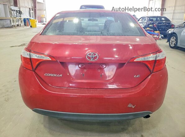 2T1BURHE7GC601620 2016 TOYOTA COROLLA Красный Вид сзади