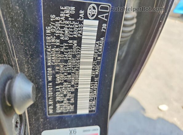 2T1BURHE7GC616327 2016 TOYOTA COROLLA Black Շարժիչի բաժամունքի տեսք