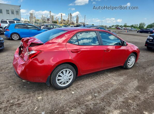 2T1BURHE7GC625058 2016 TOYOTA COROLLA Красный Задняя правая четверть