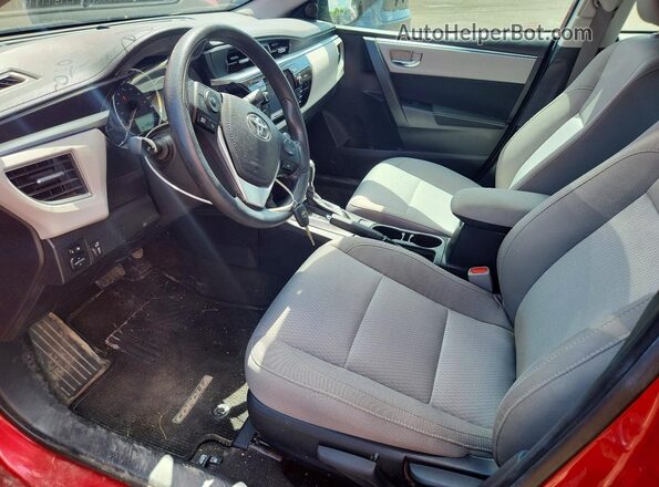 2T1BURHE7GC625058 2016 TOYOTA COROLLA Красный Вид салона спереди
