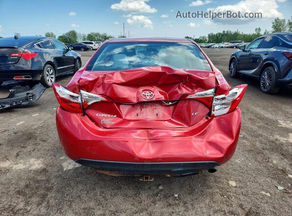 2T1BURHE7GC625058 2016 TOYOTA COROLLA Красный Вид сзади