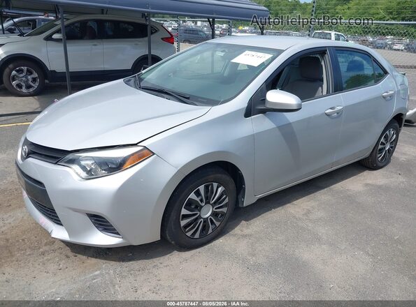 2T1BURHE7GC700471 2016 TOYOTA COROLLA Silver Vista tres cuartos delantera izquierda