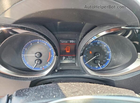 2T1BURHE7GC711843 2016 TOYOTA COROLLA Gray Instrument cluster view