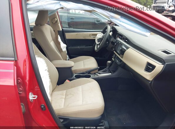 2T1BURHE7GC739271 2016 TOYOTA COROLLA Red Vista interior delantera