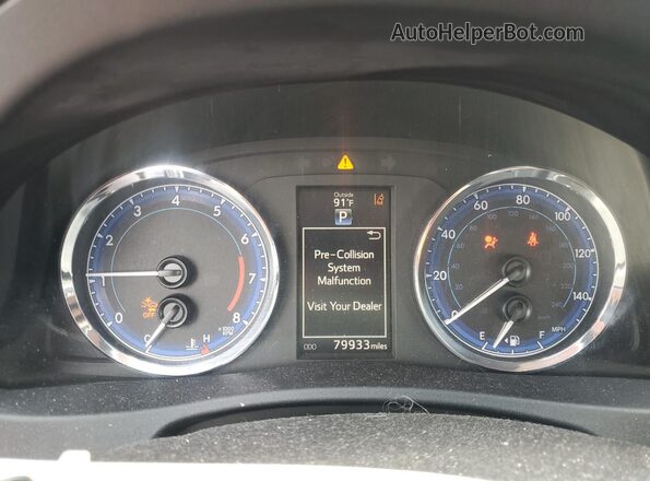 2T1BURHE7JC067610 2018 TOYOTA COROLLA Gray Vista del cuadro de instrumentos