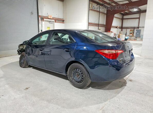 2T1BURHE7KC153940 2019 TOYOTA COROLLA Blue Rear left