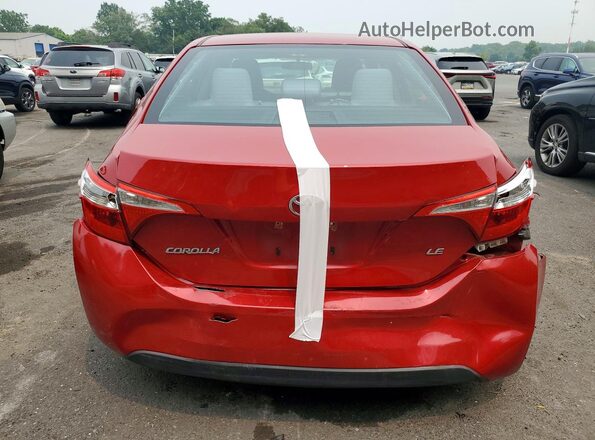 2T1BURHE8GC486770 2016 TOYOTA COROLLA Красный Вид сзади
