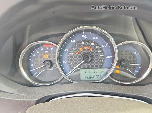 2T1BURHE8GC728859 2016 TOYOTA COROLLA Silver Instrument cluster view