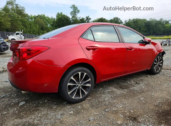 2T1BURHE8HC748126 2017 TOYOTA COROLLA Красный Задняя правая четверть