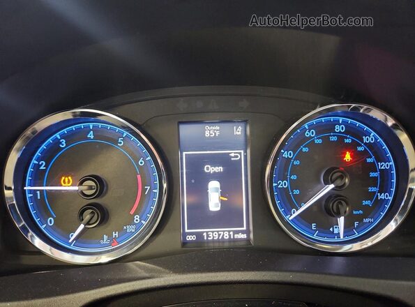 2T1BURHE8HC808261 2017 TOYOTA COROLLA Черный Вид щитка приборов