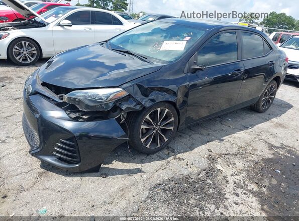 2T1BURHE8JC031554 2018 TOYOTA COROLLA Black წინა მარცხენა ხედი სამი მეოთხედიდან