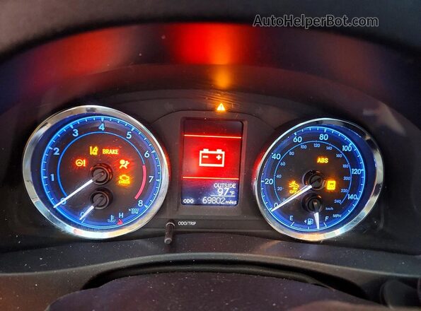 2T1BURHE8KC166373 2019 TOYOTA COROLLA Gray Widok zestawu wskaźników