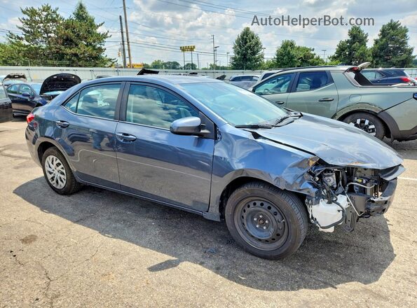 2T1BURHE8KC192827 2019 TOYOTA COROLLA Blue Front right