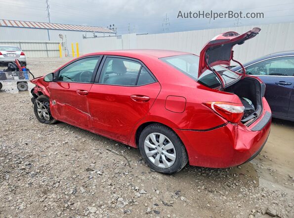2T1BURHE9GC486485 2016 TOYOTA COROLLA Red Tył lewy