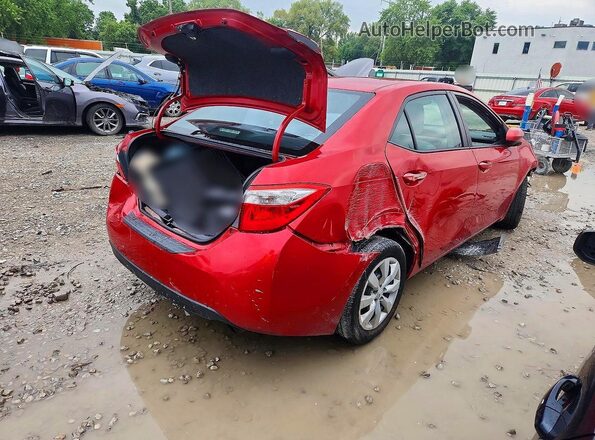 2T1BURHE9GC486485 2016 TOYOTA COROLLA Red Tył prawy