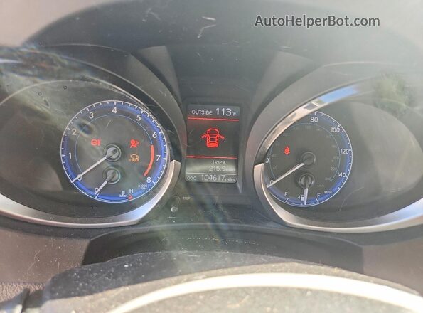 2T1BURHE9GC553666 2016 TOYOTA COROLLA Gray Instrument cluster view