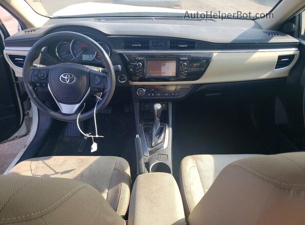 2T1BURHE9GC590586 2016 TOYOTA COROLLA White Вид панелі приладів