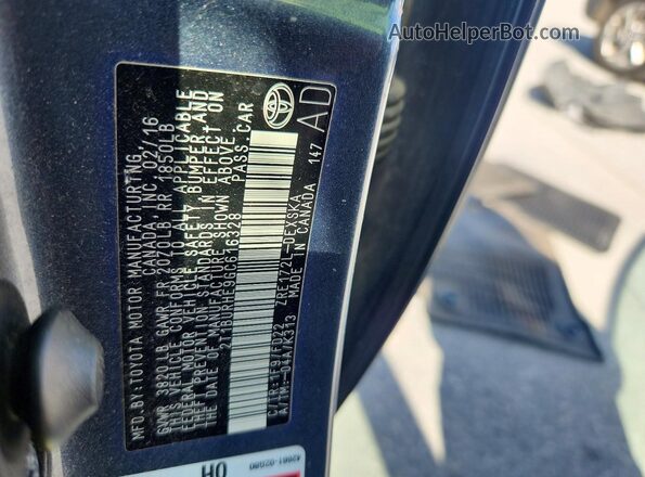2T1BURHE9GC616328 2016 TOYOTA COROLLA Teal Engine compartment view