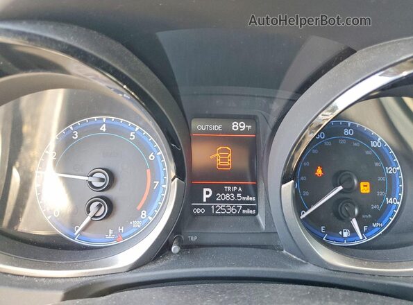 2T1BURHE9GC663763 2016 TOYOTA COROLLA Silver Instrument cluster view