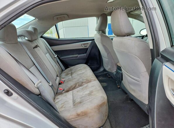 2T1BURHE9GC675668 2016 TOYOTA COROLLA Silver Rear seats view