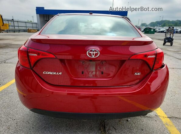2T1BURHE9HC750516 2017 TOYOTA COROLLA Red Rear view