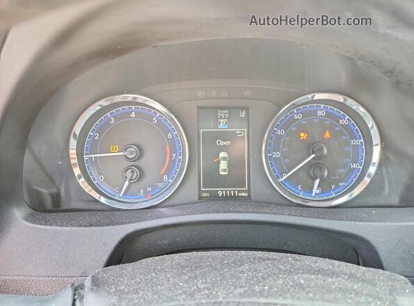 2T1BURHE9HC750516 2017 TOYOTA COROLLA Red Instrument cluster view