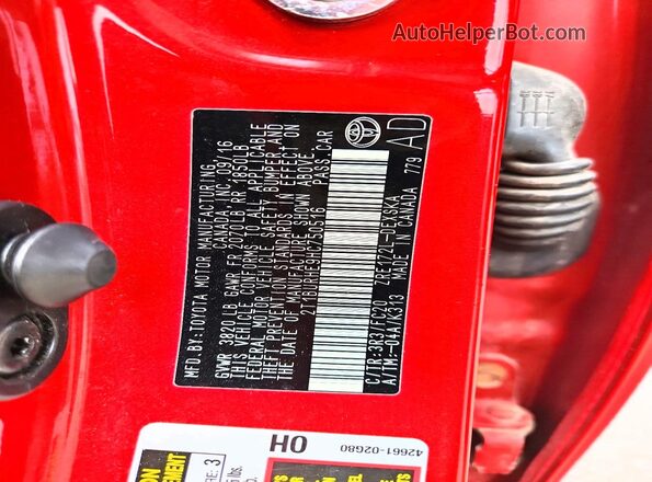 2T1BURHE9HC750516 2017 TOYOTA COROLLA Red Engine compartment view